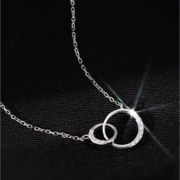 Double Circle Necklace - Picture 2 of 2